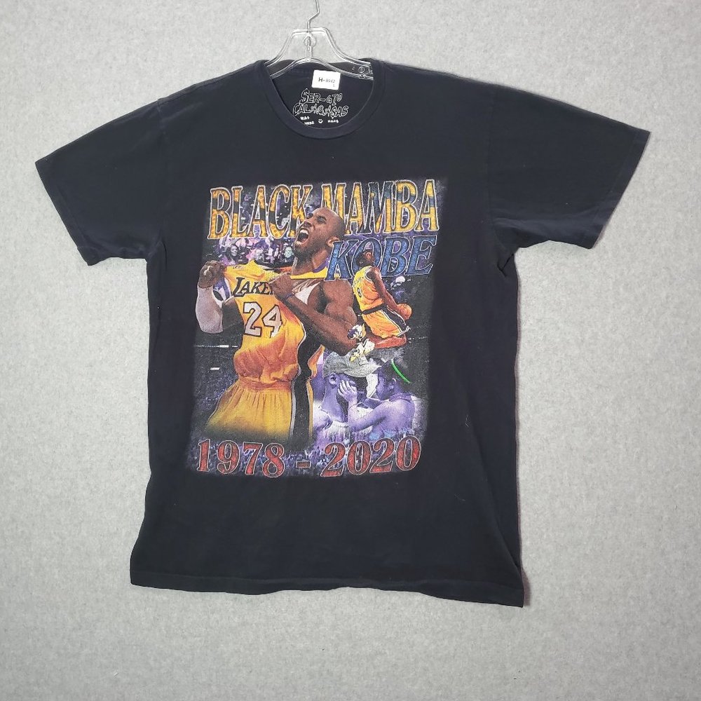 Koby Bryant Men Shirt Large Black Memorial Black Mamba 1978-2020‎ Graphic READ